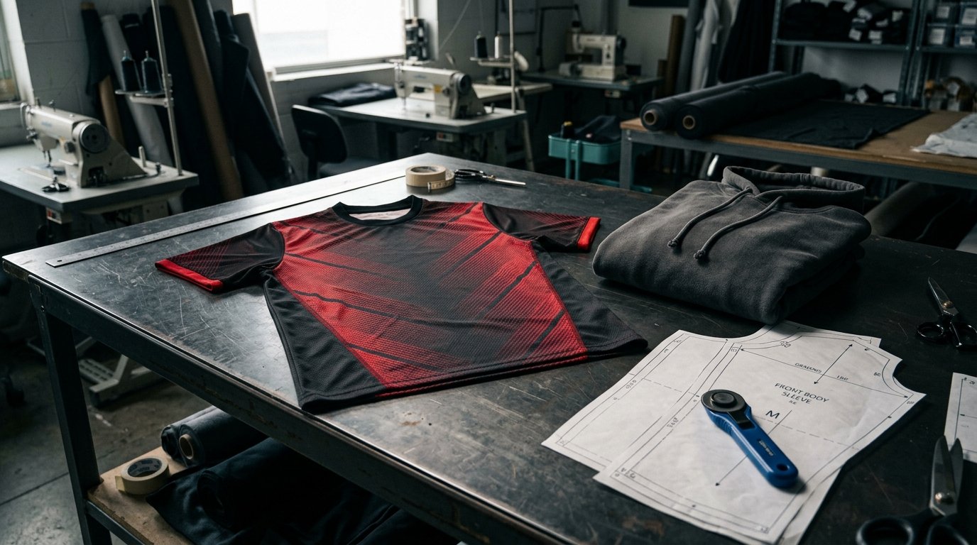Custom sportswear jerseys and streetwear apparel manufactured by Ade Sport